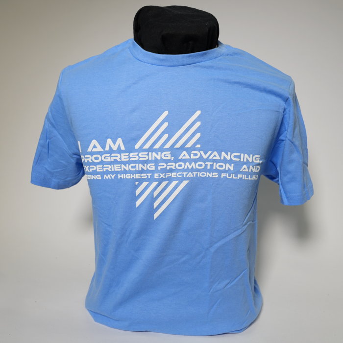 I Am Progressing Sky Blue T-Shirt