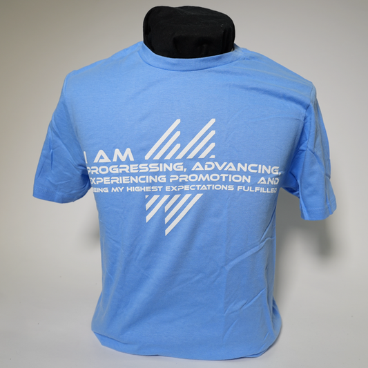 I Am Progressing Sky Blue T-Shirt